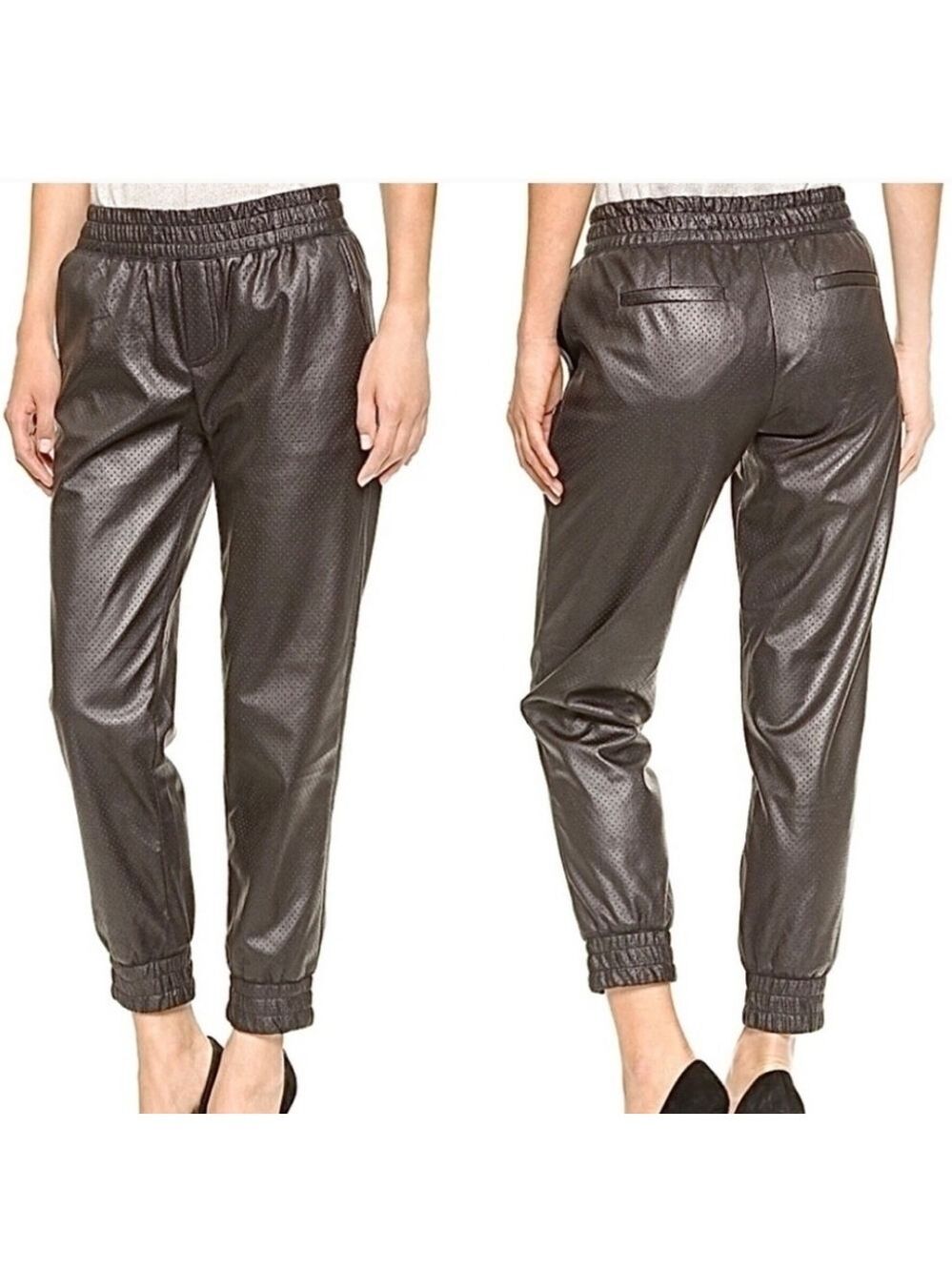 Club Monaco Colbi Faux Leather perforated Jogger
